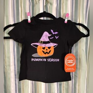 Halloween Wonder Nation Infant Baby Pumpkin Season Tee Shirt Top Sz 12 Mth NWT